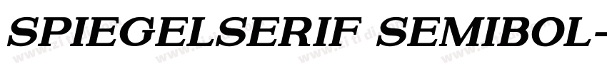 SpiegelSerif SemiBol字体转换